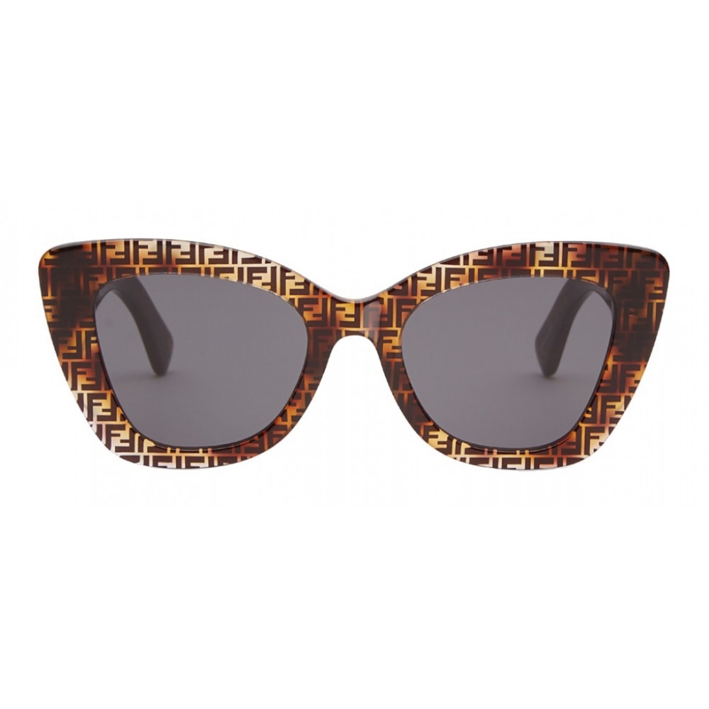 😍 Fendi Brown Zucca Cat Eye Sunglasses 😎